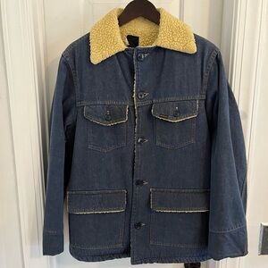 Vintage Roebucks Sherpa-Lined Denim Jacket